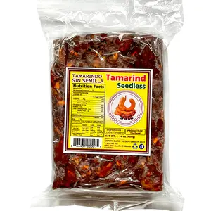 Mexart Tamarind Wet Seedless BlockSlab 14oz (400g) All Natural No added sugar Vegan Gluten Free Seedless, Pulpa de Tamarindo Natural Sin Semilla, 14 oz, 14 Ounce