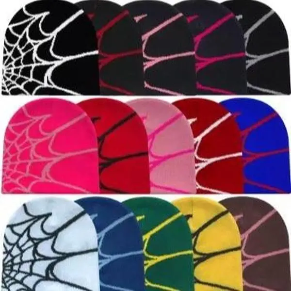 Four Seasons Men's And Women's Universal Y2K Knit Hat Spider Web Riding Outdoor Sports Fashion Hat