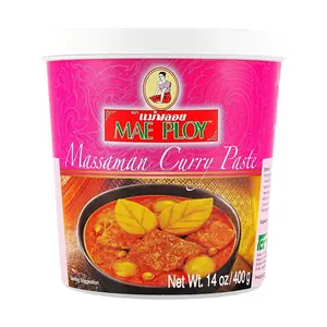 MAE PLOY Thai Massaman Curry Paste 400g | Authentic Thai Flavor | Mild & Rich | No MSG, Preservatives, or Colorants