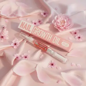 GANWOYS Nail Growth Oil Pen, 2-in-1 Cuticle Care and Nail Biting Preventative, Stop Bad Habits and Strengthen Weak Nails, Portable Brush Applicator, Nourishing Formula for Healthy and Long Natural Manicures, 5ml.