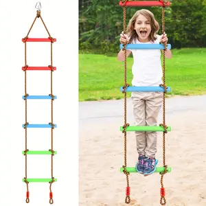1Pc Outdoor Young People Climbing Ladder, PE Material, Non-Textile, Connecting Belt Design, Suitable for Indoor and Outdoor Use, Perfect for Tree House and Amusement Park, Amusement Park Accessories | Fun Design | Durable Climbing Ladder, Children's Ladde