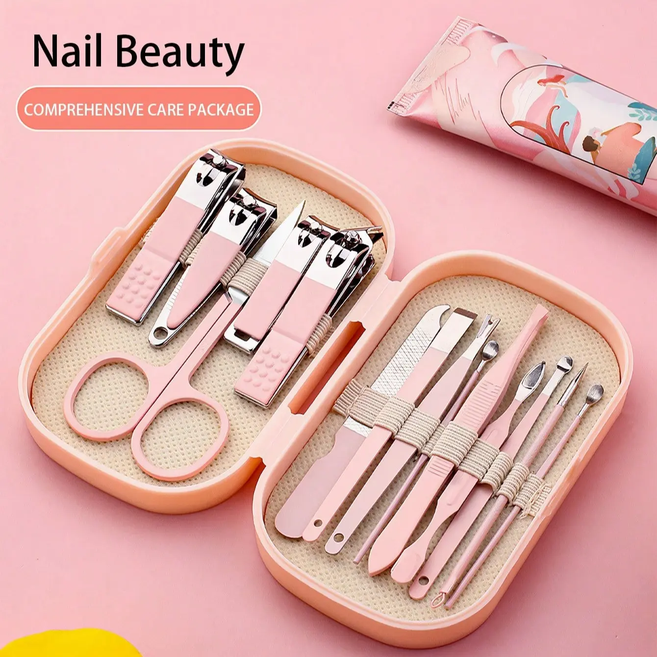 Professional Manicure & Pedicure Kit, Nail Care, Nail Tools, Includes Nail Clippers & Trimmer, Ideal for Home Use, Perfect Gift for Her, Nail Clipper Set