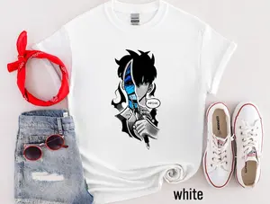 Solo Leveling T-Shirt, Sung Jin-Woo Anime T-Shirt, Arise Shadow Monarch T-Shirt, Otaku Street Gamer Homewear, Trendy Anime Apparel