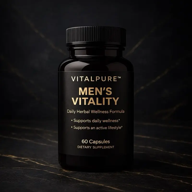 VITALPURE Men’s Vitality Daily Herbal Wellness Formula Vitamin Supplement