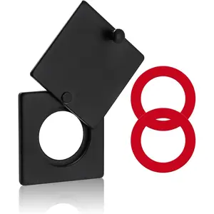 Security Cap Set, Home Door Viewer Cover with Self-Adhesive Install Kit for Enhanced Privacy, Matte Black