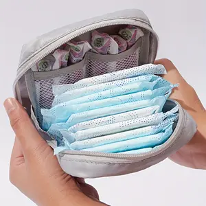 Sanitary Napkin Storage Bag, Menstrual Cup Pouch Nursing Pad Holder Tampon Bags Feminine Product Pouches Portable Period Kit Bag For Girls Women, Small Makeup Bag