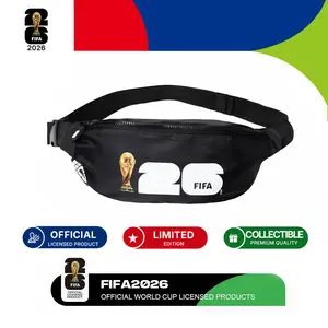 FIFA World Cup 26 Fanny Pack, Official Licensed Crossbody Waist Bag with Adjustable Strap, Lightweight Belt Bag with Trophy & 26 Print, Soccer Fan Gift for Men Women