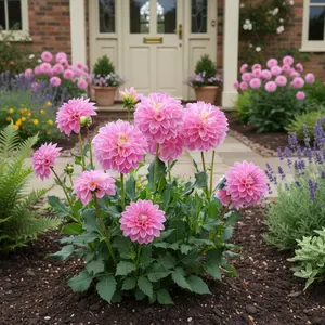 50 Pink Dahlia Seeds - Decorative Flower for Home Garden Planting - Full Layered Blooms for Spring to Fall - Ideal for Garden Beds & Cut Flower Arrangements