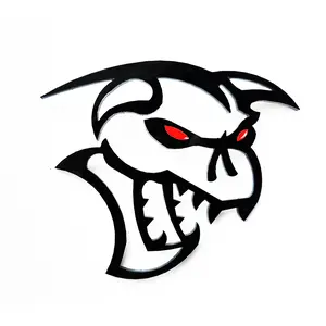 2x Demoncat Ghoul Redeye Logo Emblem Badge for Dodge Challenger Charger Hellcat Demon
