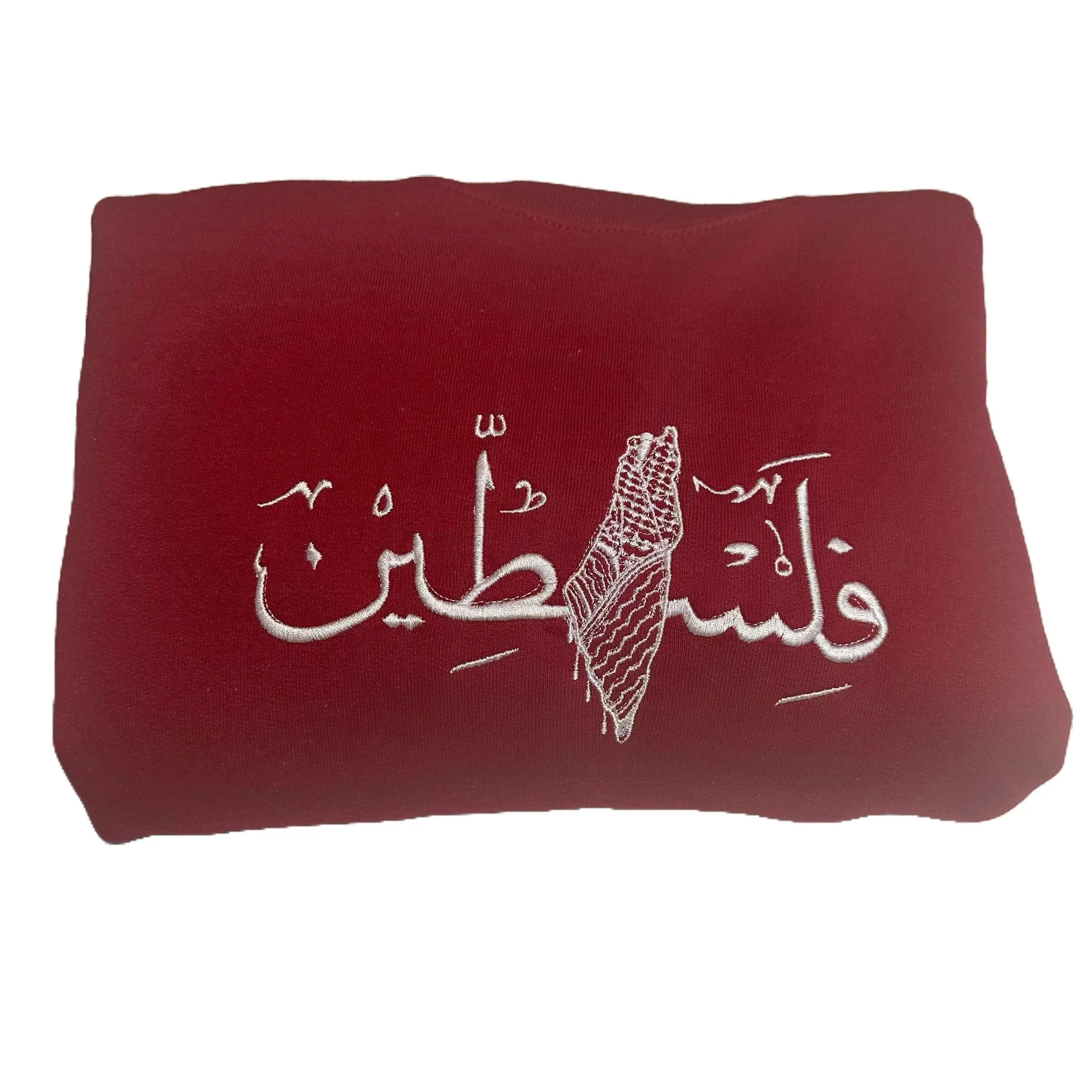 Palestine Map Embroidered Sweater