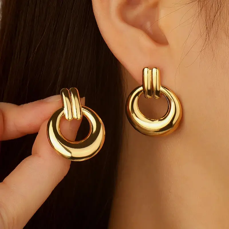 Gold Double Knot Earrings