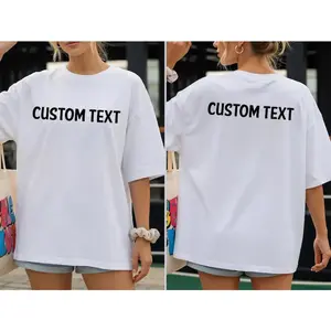 Custom Text Double Sided T-Shirt, Personalized Sweatshirt, Your Name or Text Tee, Special Occasions Tee, Your Logo Shirt, Your Picture Tee