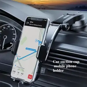 Universal Car Dashboard Phone Holder for GPS Navigation, Versatile Desktop or Windshield Mount, Essential Car Accessory for Safe Driving, Suction Cup Mount