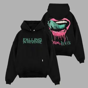 Falling in Reverse Red Reaper Emo Alt Metal Band Shirt &Hoodie Mens Black Classic Rock Metal Tee Merch, in Pepper Color Round Neck Cotton Casual Graphic Tee for Band Fans Men Women
