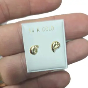 14K Gold Earrings - Minimalist Design, 14K Gold Finish, Suitable for All Seasons, Ideal for Everyday Wear