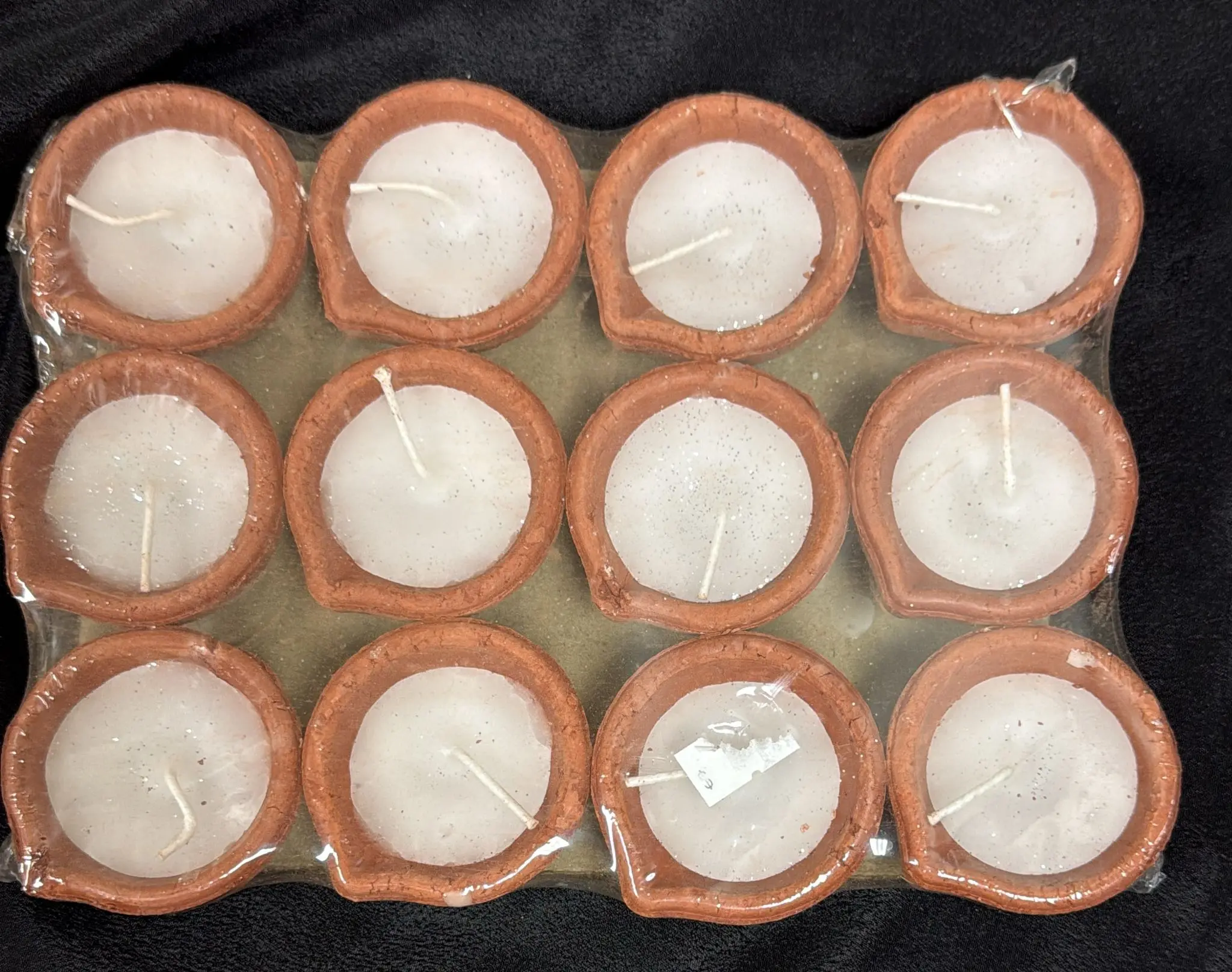 Handmade Clay Diya Candle 12 pcs Traditional Diwali Oil Wax Lamp for Festive Decoration