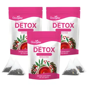 Detox tea Natural Supplement 28 Tea Bags Peach Flavor with Natural Flavors Healthcare Fitness Beverage