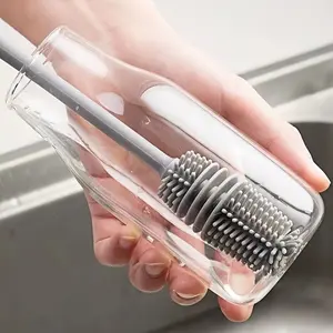 Single-Use Long Handle Silicone Brush, Cup Bottle Cleaning Tool, Waterproof Bottle Cleaner, Deep Reach Cleaner, Effective Corner Cleansing, Ideal for Home Use