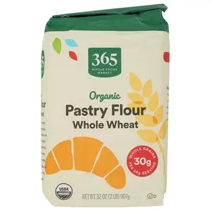 365 by Whole Foods Market, Flour 100 Percent Whole Wheat Pastry Organic, 32 Ounce