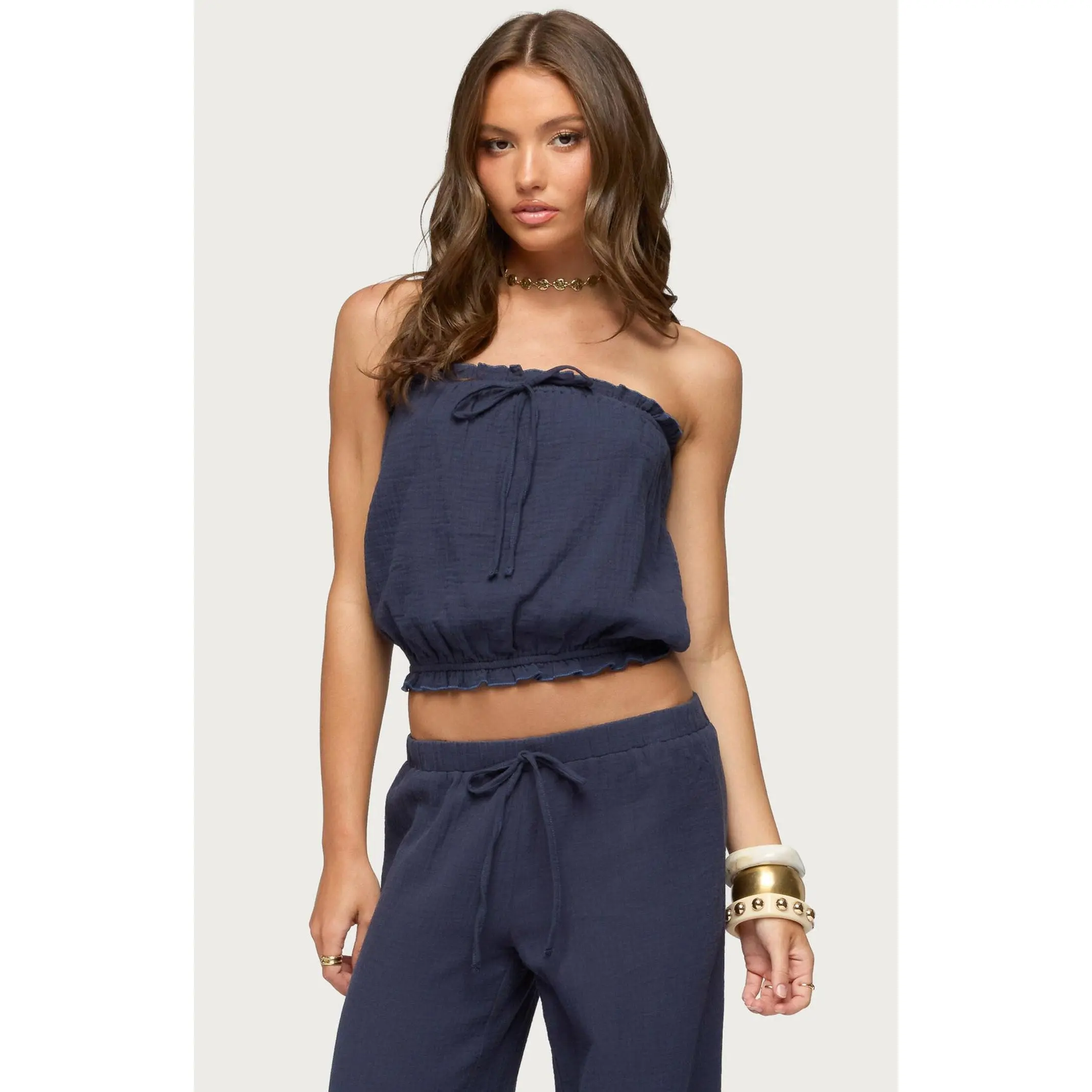 Edikted Women's Viktoria Strapless Bubble Top