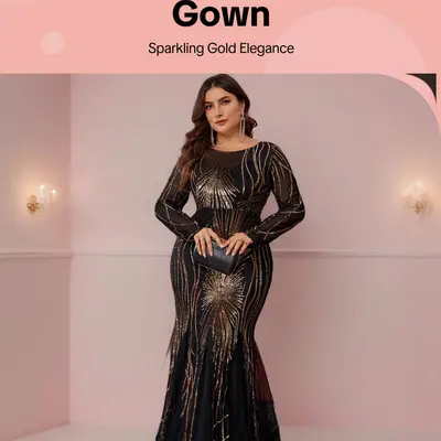 Black and Gold Plus Size Dresses - TikTok Shop Black and Gold Plus Size Dresses - TikTok Shop