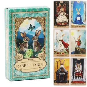 Classical Art Rabbit Tarot Cards, Fortune-Telling Card Game, Includes 78 Cards, Perfect Holiday Gift, Divination Tabletop Game