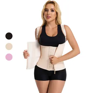 ZGQNBELLE Women Waist Trainer Tummy Control Fajas Colombianas Zipper Front Vest Body Shaper Postpartum Girdle Snatched Corset Back Support Seamless Slimming Underwear Spring Prep
