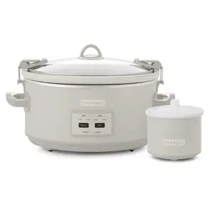 Crock-Pot 7 Quart Cook and Carry Slow Cooker w/ Touch Control and Lid, Mushroom Crock-Pot 7 Quart Cook and Carry Slow Cooker w/ Touch Control and Lid, Mushroom