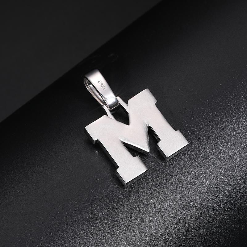 925 Silver VVS Moissanite Custom Letter Pendant – Bold & Stylish Personalized Jewelry