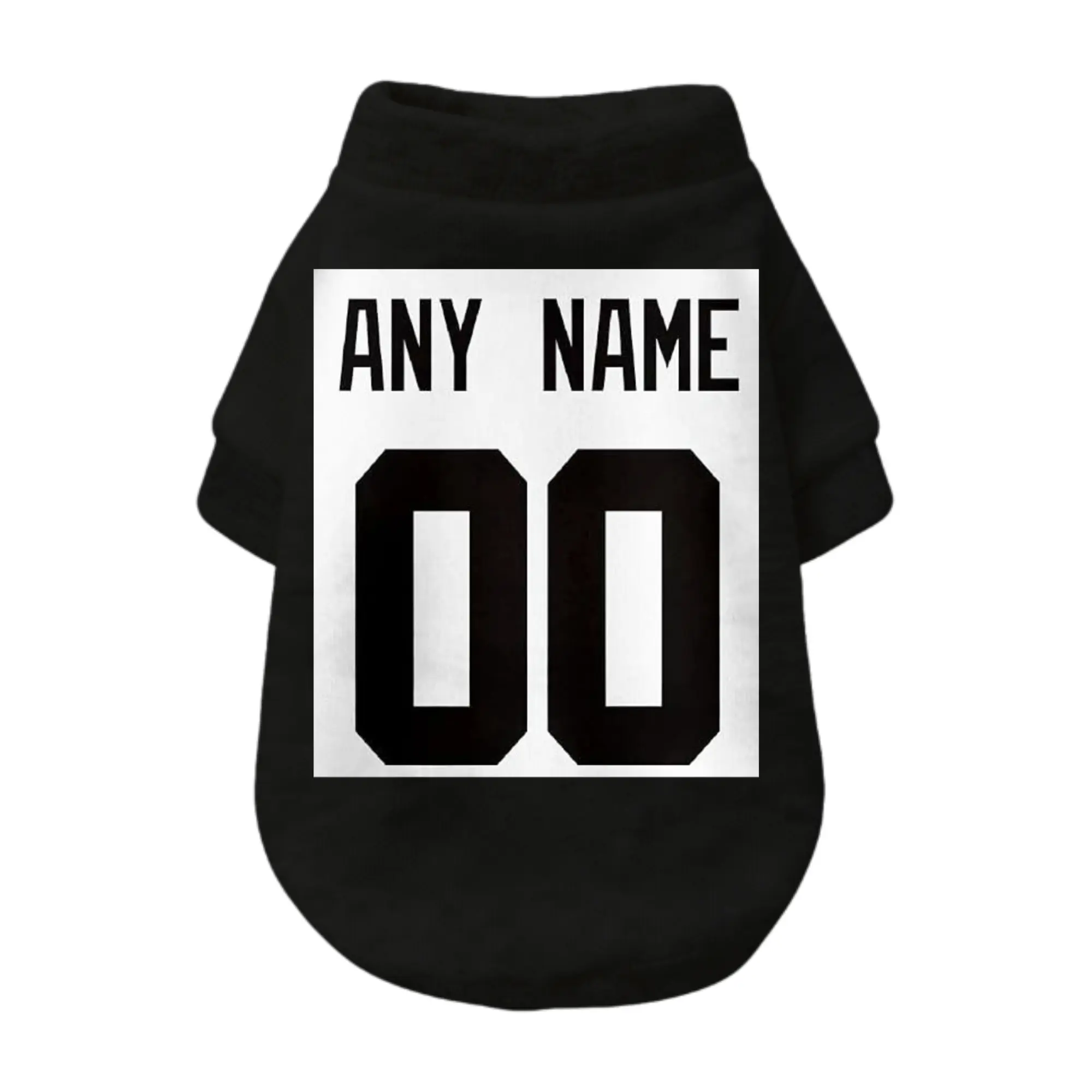 Custom Name Dog Jersey, Personalized Dog Shirt, Custom Number Pet Tee, Black Puppy Clothes For Small Dogs