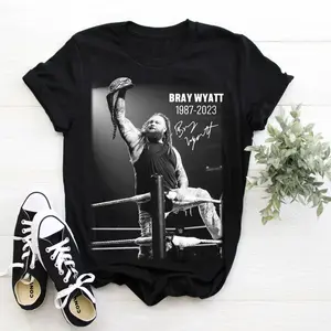 Hot Bray Wyatt Tee 1987-2023 Signature Gift For Fans Men S-2XL T-Shirt