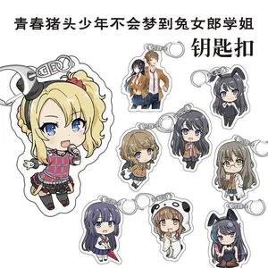 Hot Anime Rascal Does Not Dream of Bunny Girl Senpai Sakurajima Mai Cosplay Acrylic Keychains Accessories Fans Gifts