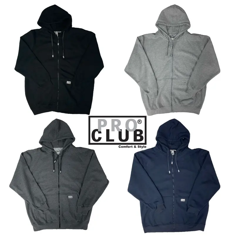 Proclub Heavy Weight ZipUp Sweater Hoodie Cotton Soft