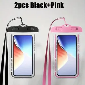 2pcs Waterproof Diving Bag Set (+), Touchscreen Sealed, Ideal for Swimming, Underwater Photography, Dustproof, Shockproof, Rainproof