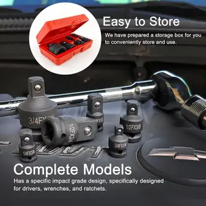 Pneumatic Universal Joint Adapter Set, Air Impact Wrench Socket Converter, Electric Pneumatic Wrench Size Converter