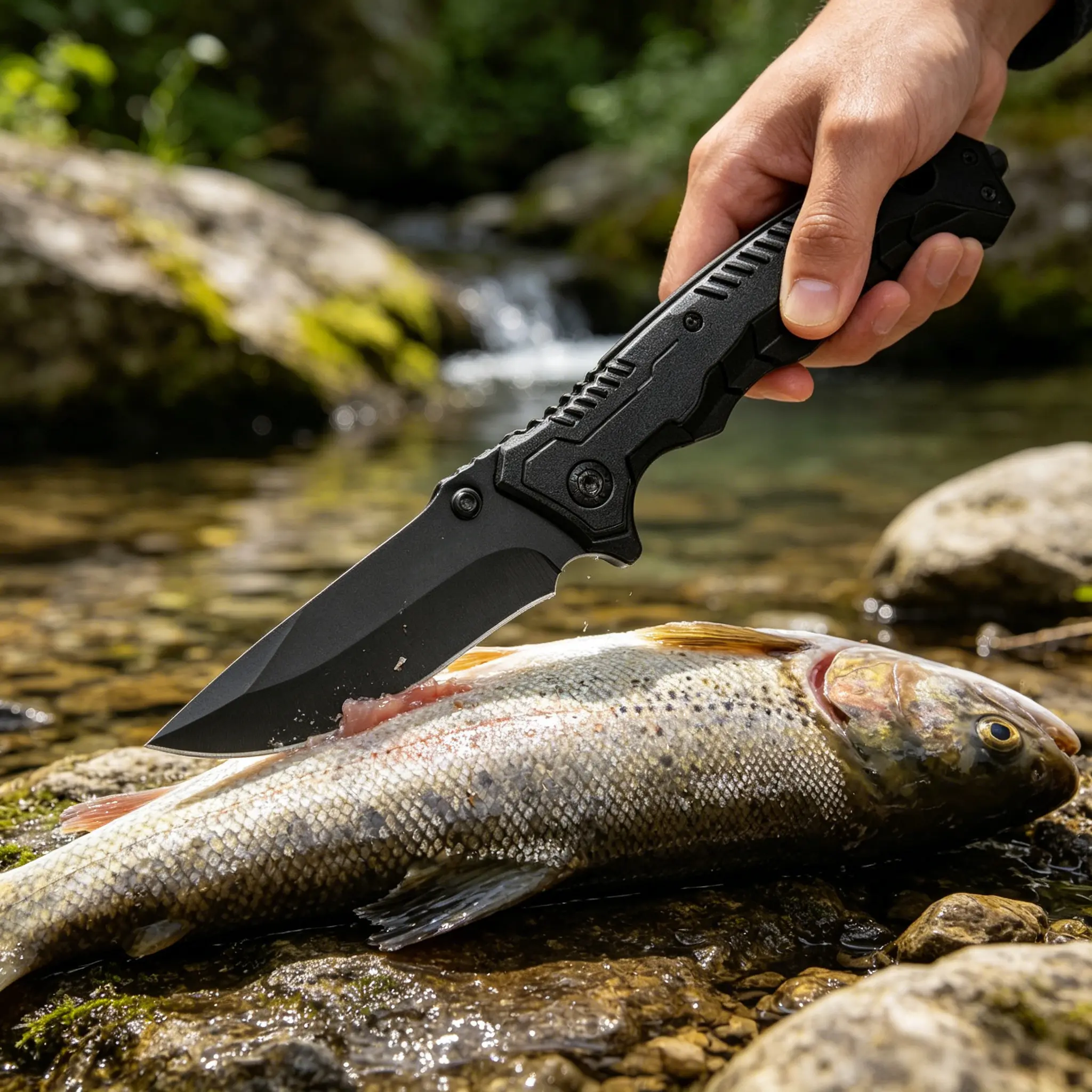 Rugged Steel Folding Pocket Knife - Durable EDC Tool with Glass Breaker, Seatbelt Cutter, Camping Knives for Outdoor Survival, Self-Defense Activities, Durable Steel Tool, Edc Survival Equipment