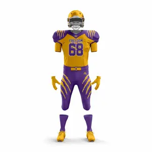 Freedom Gold & Purple American Football Uniform