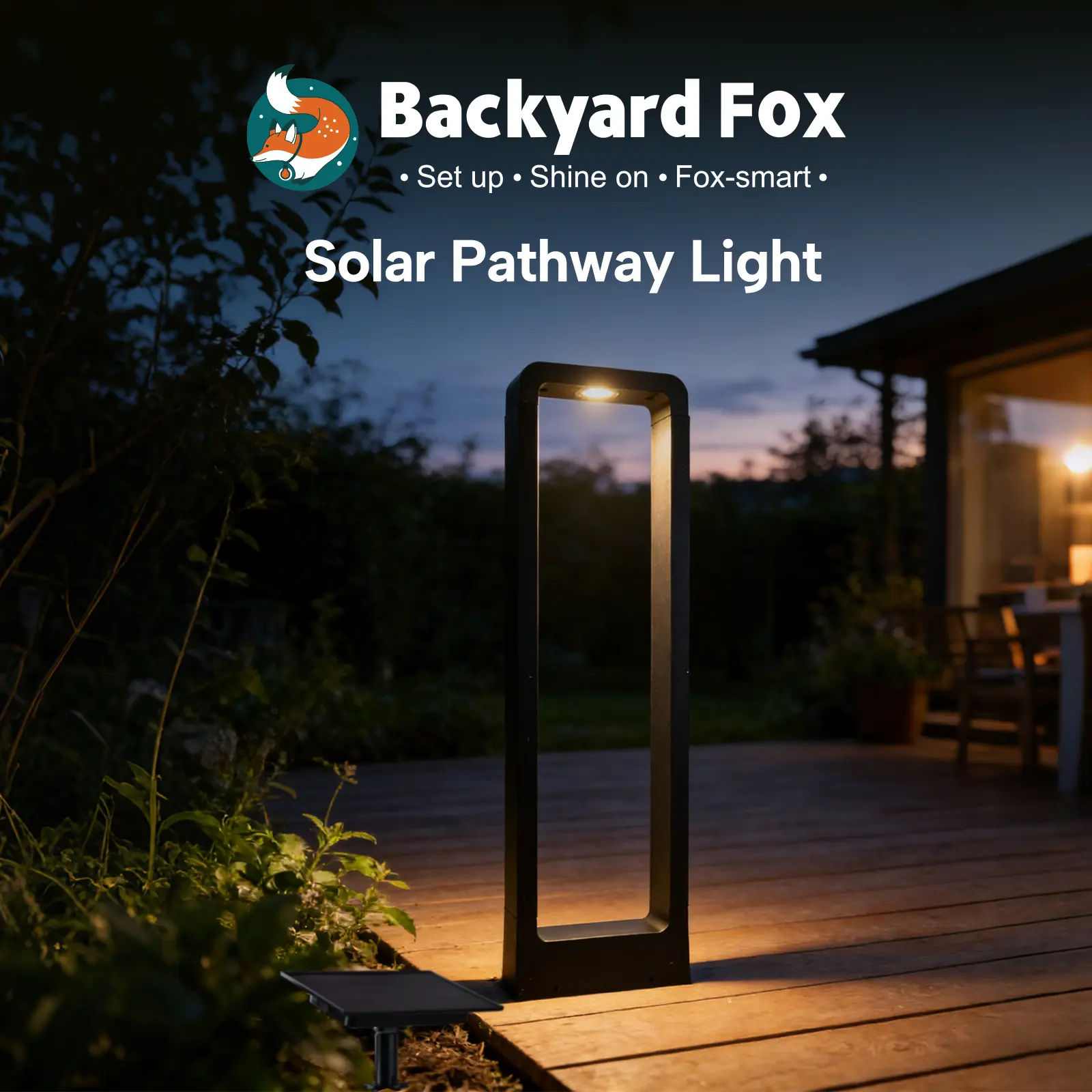 Backyard Fox Premium All-Aluminum Solar Pathway Lights, High-End Modern Minimalist Outdoor LED Lights, #summervibes，Eco-Friendly Solar Powered Path Lights for Yard, Walkway & Patio