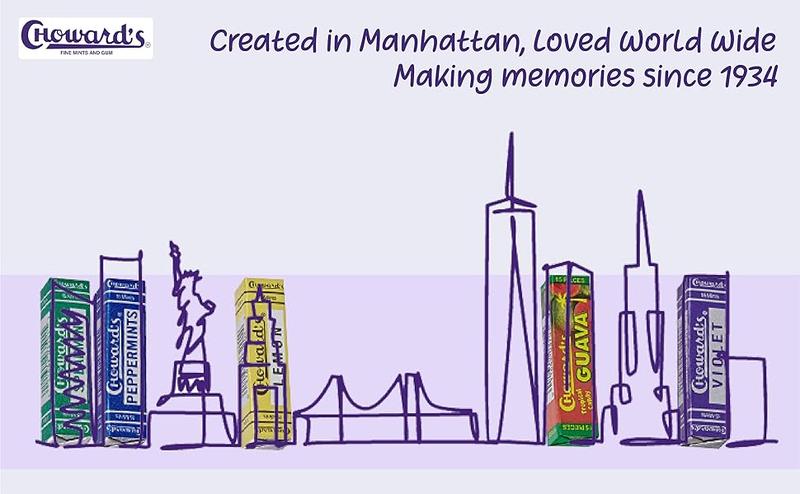 Choward's Violet Mints Candy (Pack of 8)