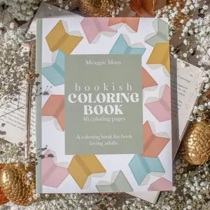 Bookish Coloring Book | 40 Coloring Pages for Adult Book Lovers
