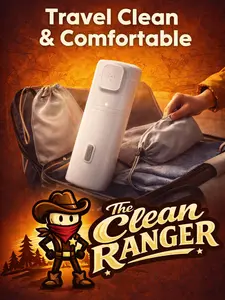Clean Ranger Mini Travel Bidet - Portable Electric Bidet for Travel & Everyday Use - Compact USB Rechargeable Design for Fresh Cleanliness