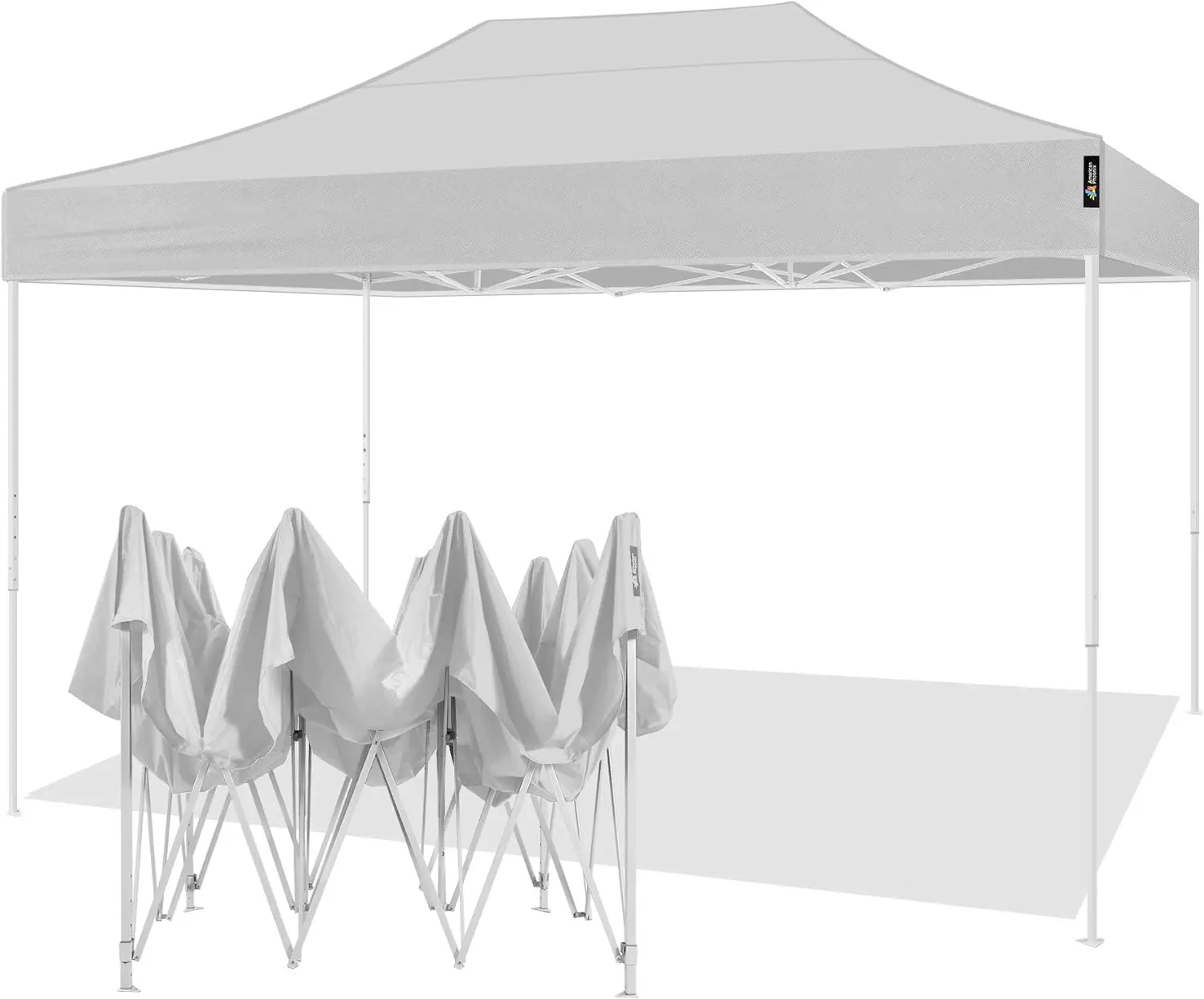 American Phoenix 10x15 Pop Up Tent Instant Canopy Commercial Outdoor Party Canopy Shelter (10x15FT (White Frame), White)