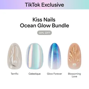 [TikTok Exclusive] Kiss Press On Glue Nails Bundle - Ocean Glow