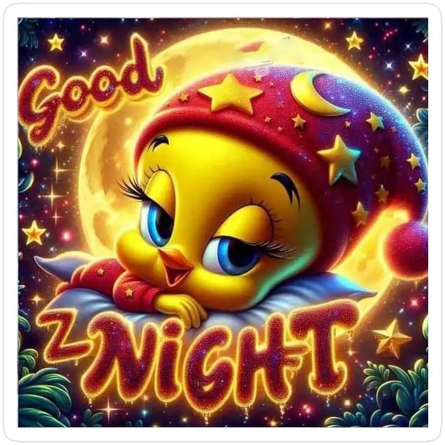 1 DIY Diamond Painting Kit, Diamond Pattern Design, 5D Diamond Art Set, DIY Decoration, Cartoon Birds, Full Moon, Night Sky Diamond Painting Set with Full Round Diamonds, Mosaic, Diamond Art, DIY Art Home Decoration, suitable for Christmas.