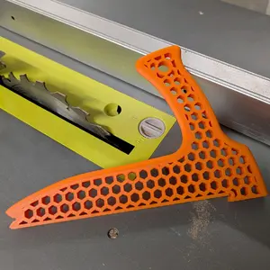 Safety Push Stick for Table Saw - Orange Honeycomb Design for Enhanced Grip and Control