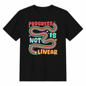 Progress Is Not Linear Sped Ed Special Education Teacher T-Shirt summer casual short sleeve tee