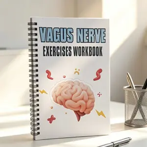 Vagus Nerve Practice Coil Notebook, Stress Relief Emotion Regulation Health Workbook, Autonomic Nervous System Balance Training Journal