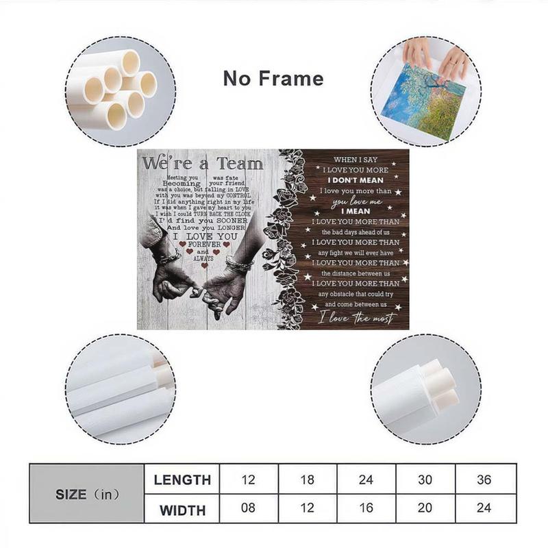 NBHYK personalized couple poster, suitable for couples and married couples, perfect for Christmas, birthdays, and anniversaries.  Customizable canvas print wall art decoration, home decor, suitable for bedrooms and living rooms.