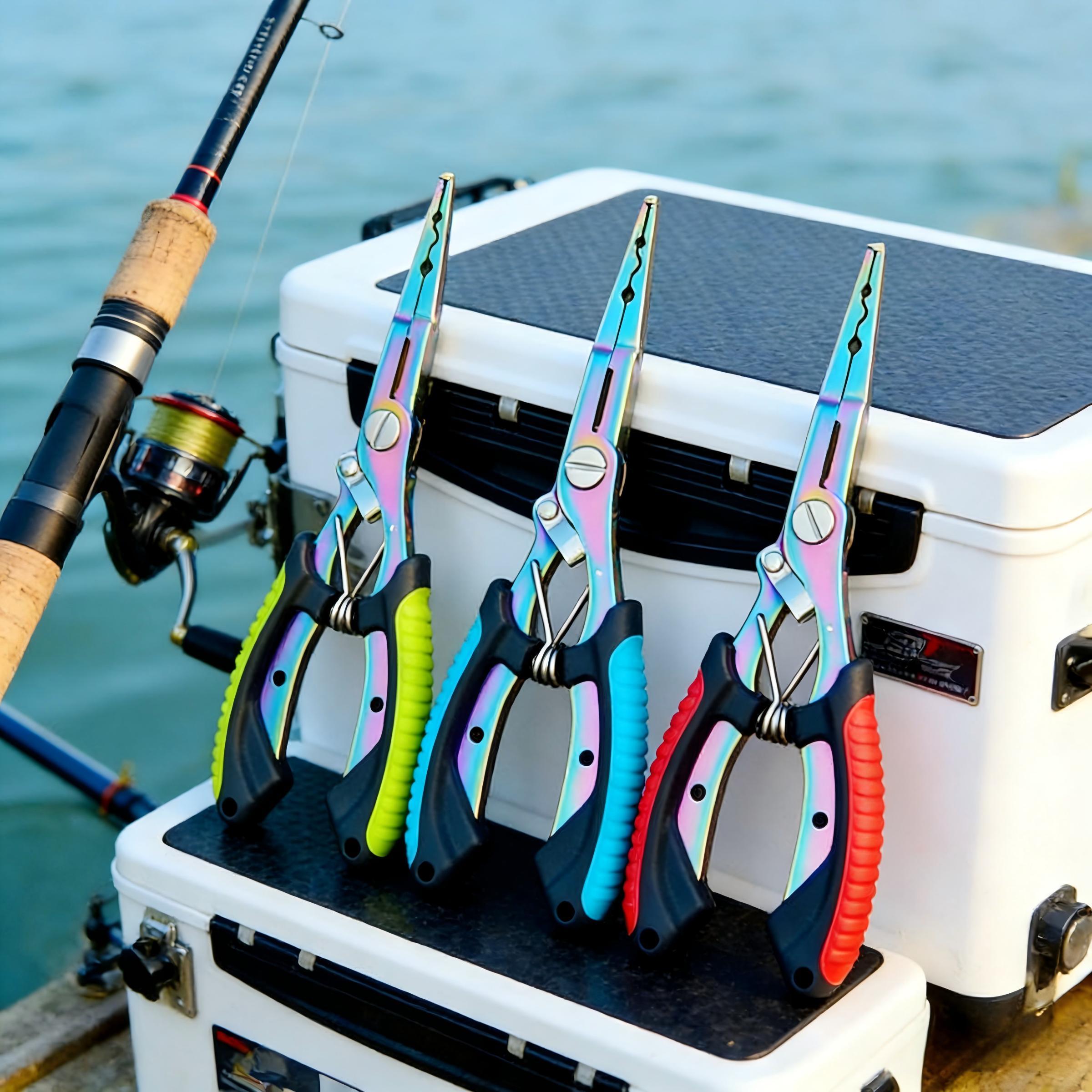 Professional Fishing Set, Stainless Steel Pliers with Carry Bag & Fishing Lanyad, Outdoor Recreation EquipmentPerfect for freshwater & saltwater fishing, boating, camping, angling essentials, portable fishing tools