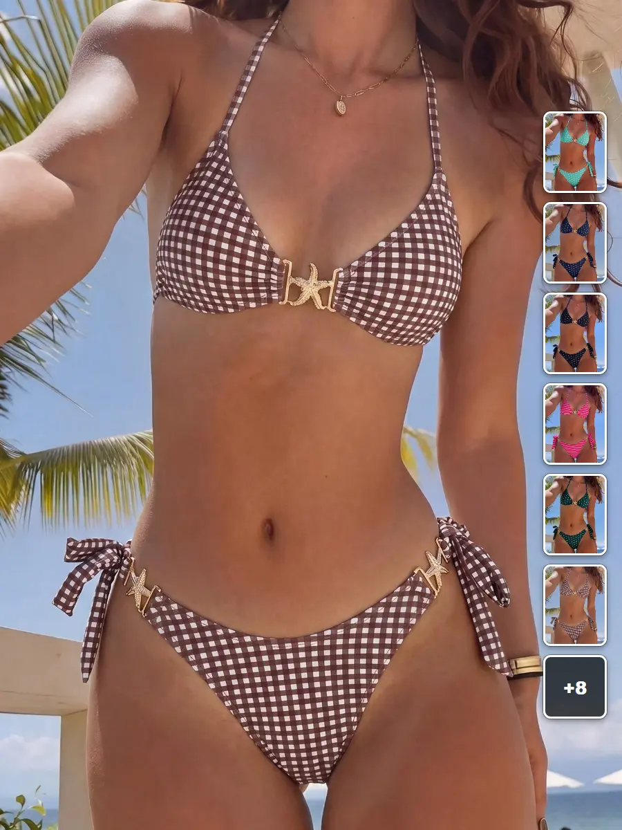 2 Piece Bikini Set Tropical Print Beach Vacation Summer Outfit